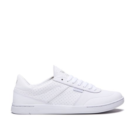 Supra Elevate Mens Low Tops Shoes White UK 50NVJ